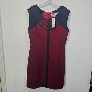 New! Pink Martini Red and Black Knee Length Women's Dress Size Large